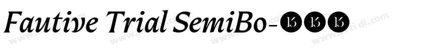Fautive Trial SemiBo字体转换